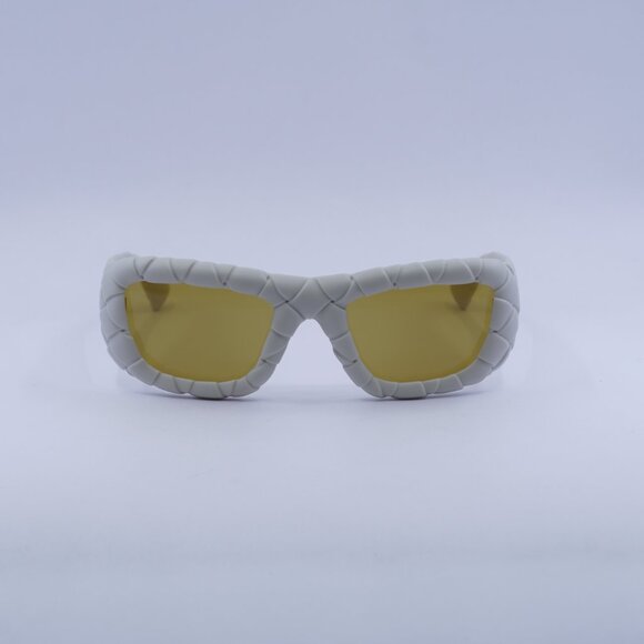 Bottega Veneta BV1303S 006 Sunglasses Chalk White Square Frame, Brown Lenses main image 8